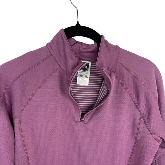 The North Face Athletic Womens 1/4 Zip Pullover Top Purple Long Sleeve Size M - Picture 3 of 12